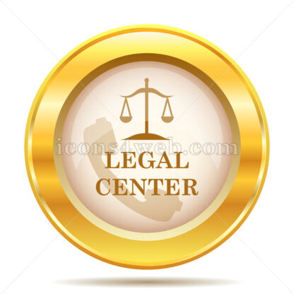 Legal center golden button - Website icons