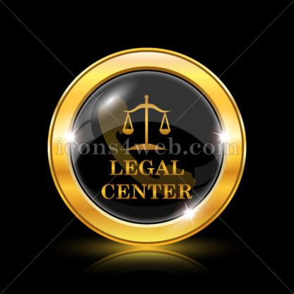 Legal center golden icon. - Website icons