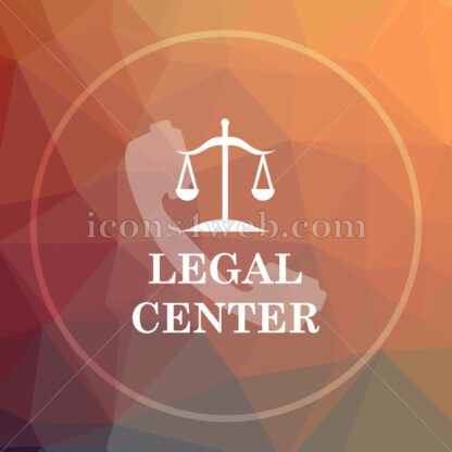 Legal center low poly icon. Website low poly icon - Website icons