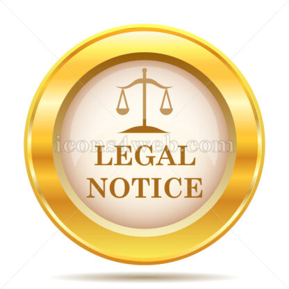 Legal notice golden button - Website icons