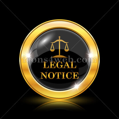 Legal notice golden icon. - Website icons
