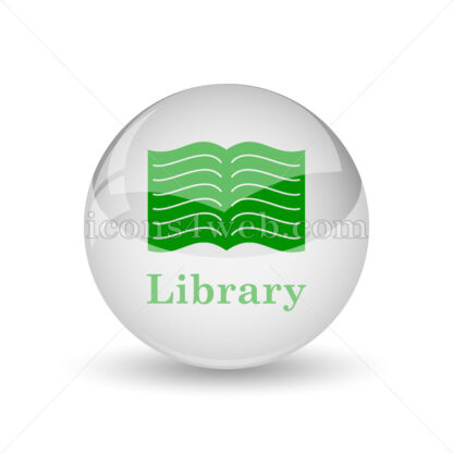 Library glossy icon. Library glossy button - Website icons