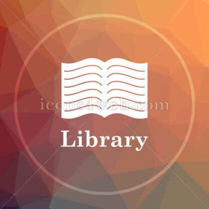 Library low poly icon. Website low poly icon - Website icons