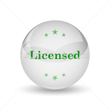 Licensed glossy icon. Licensed glossy button - Website icons