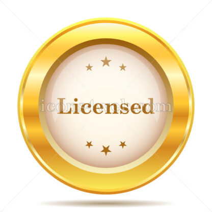 Licensed golden button - Website icons