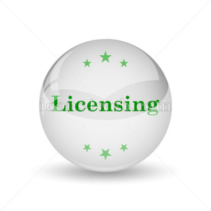 Licensing glossy icon. Licensing glossy button - Website icons