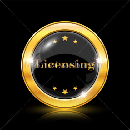 Licensing golden icon. - Website icons