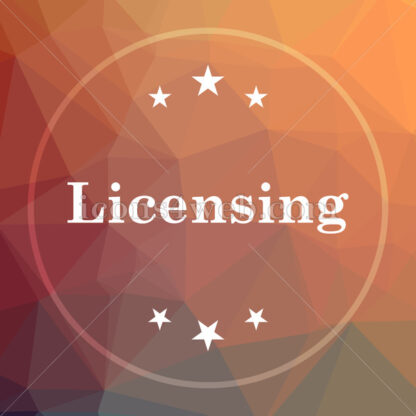 Licensing low poly icon. Website low poly icon - Website icons