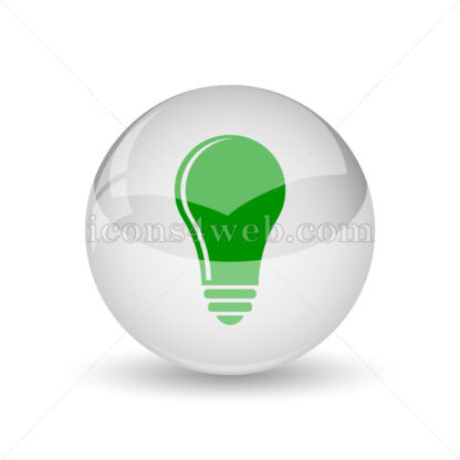 Light bulb – idea glossy icon. Light bulb – idea glossy button - Website icons