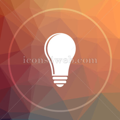Light bulb – idea low poly icon. Website low poly icon - Website icons