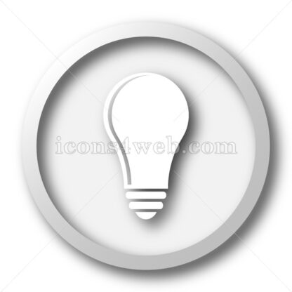 Light bulb – idea white icon. Light bulb – idea white button - Website icons