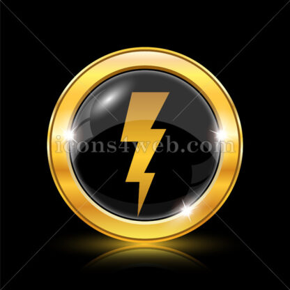 Lightning golden icon. - Website icons