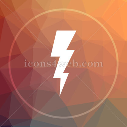 Lightning low poly icon. Website low poly icon - Website icons