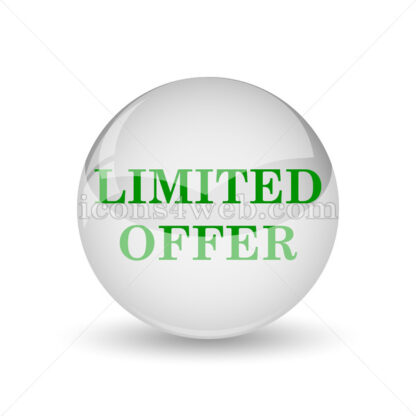 Limited offer glossy icon. Limited offer glossy button - Website icons