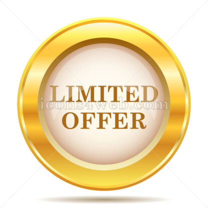 Limited offer golden button - Website icons
