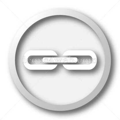 Link white icon. Link white button - Website icons