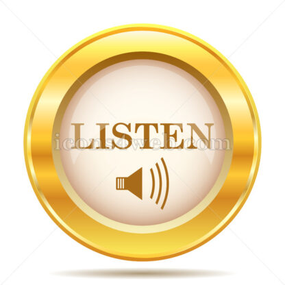 Listen golden button - Website icons