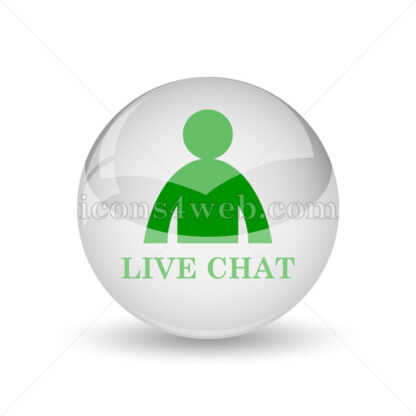 Live chat glossy icon. Live chat glossy button - Website icons