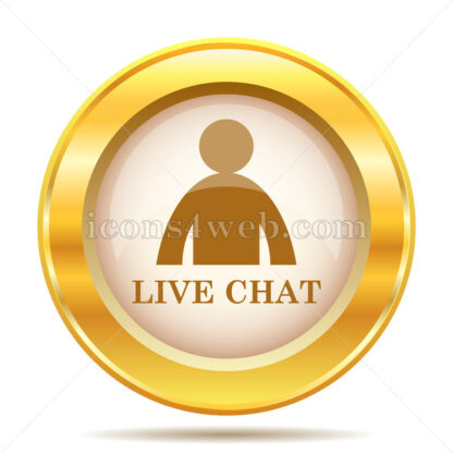 Live chat golden button - Website icons