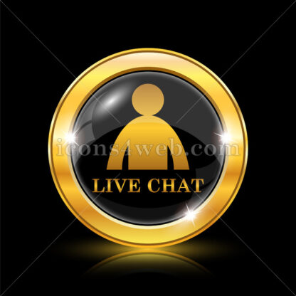 Live chat golden icon. - Website icons