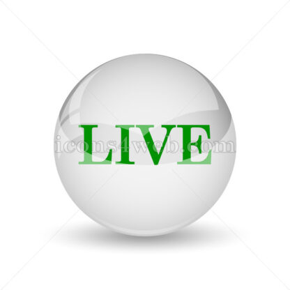 Live glossy icon. Live glossy button - Website icons