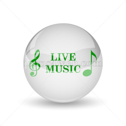 Live music glossy icon. Live music glossy button - Website icons