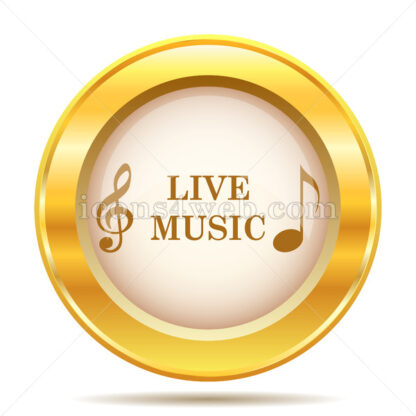 Live music golden button - Website icons
