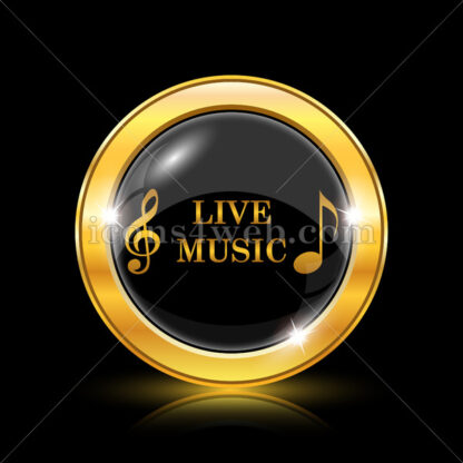 Live music golden icon. - Website icons