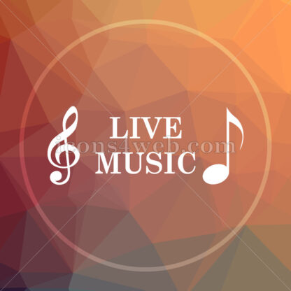 Live music low poly icon. Website low poly icon - Website icons