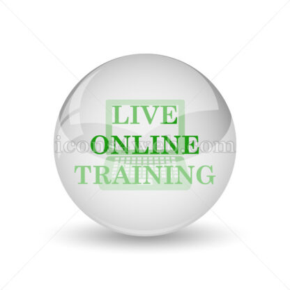 Live online training glossy icon. Live online training glossy button - Website icons