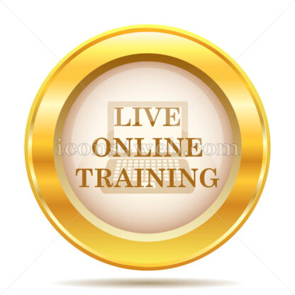 Live online training golden button - Website icons