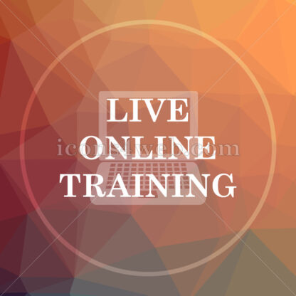 Live online training low poly icon. Website low poly icon - Website icons