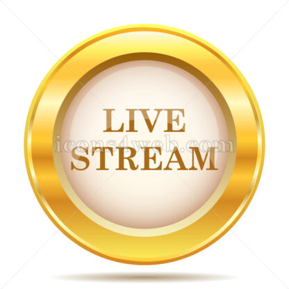 Live stream golden button - Website icons
