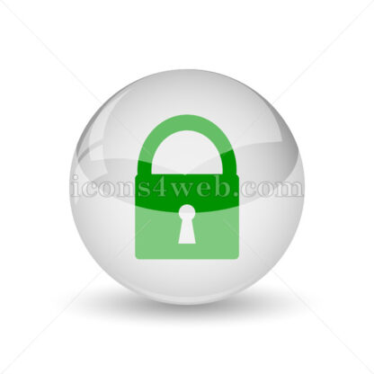 Lock glossy icon. Lock glossy button - Website icons