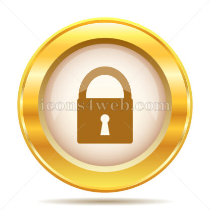 Lock golden button - Website icons