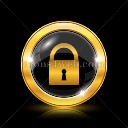 Lock golden icon. - Website icons