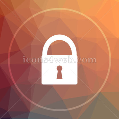 Lock low poly icon. Website low poly icon - Website icons