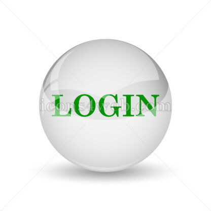 Login glossy icon. Login glossy button - Website icons
