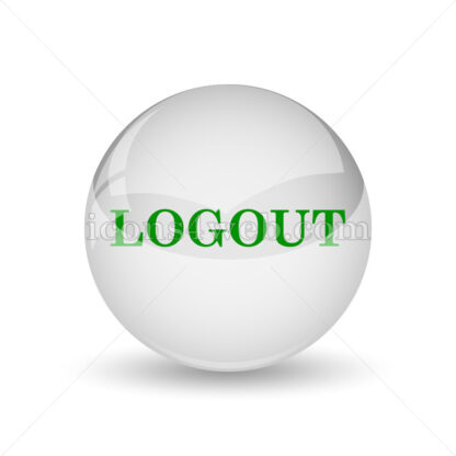 Logout glossy icon. Logout glossy button - Website icons