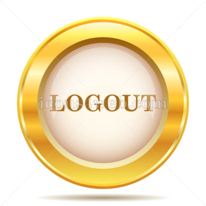 Logout golden button - Website icons