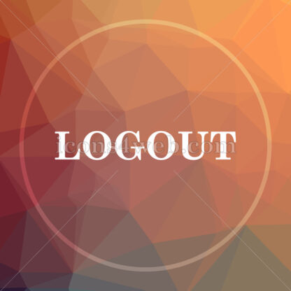 Logout low poly icon. Website low poly icon - Website icons