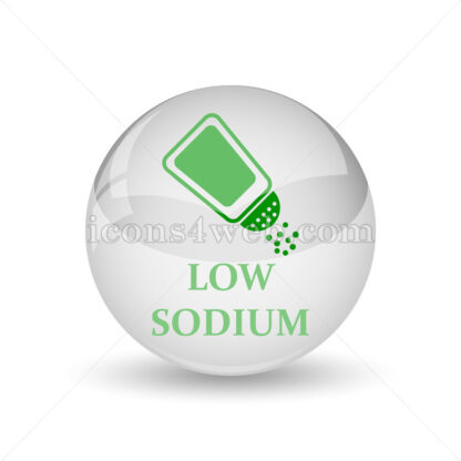 Low sodium glossy icon. Low sodium glossy button - Website icons