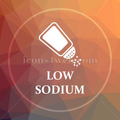 Low sodium low poly icon. Website low poly icon - Website icons