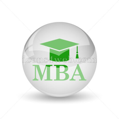 MBA glossy icon. MBA glossy button - Website icons