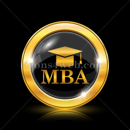 MBA golden icon. - Website icons