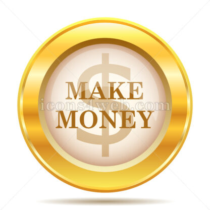 Make money golden button - Website icons