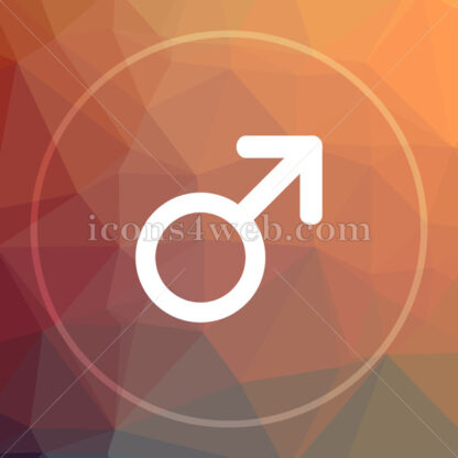 Male sign low poly icon. Website low poly icon - Website icons