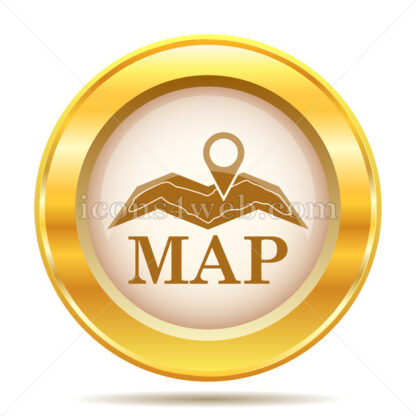 Map golden button - Website icons