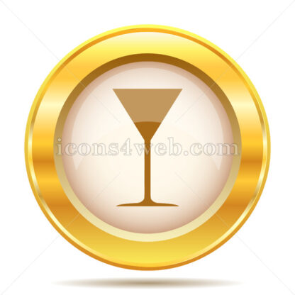 Martini glass golden button - Website icons