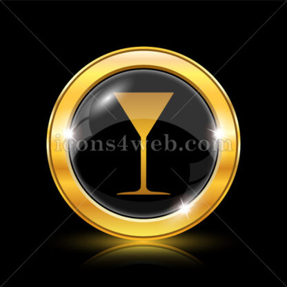 Martini glass golden icon. - Website icons